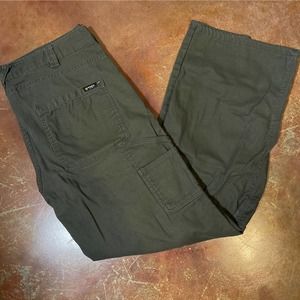Hawx Relaxed Fit Olive Green Ripstop Carpenter Work Pants Size 36/34